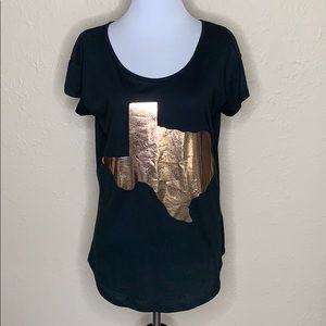 Rose Gold TX Black Shirt